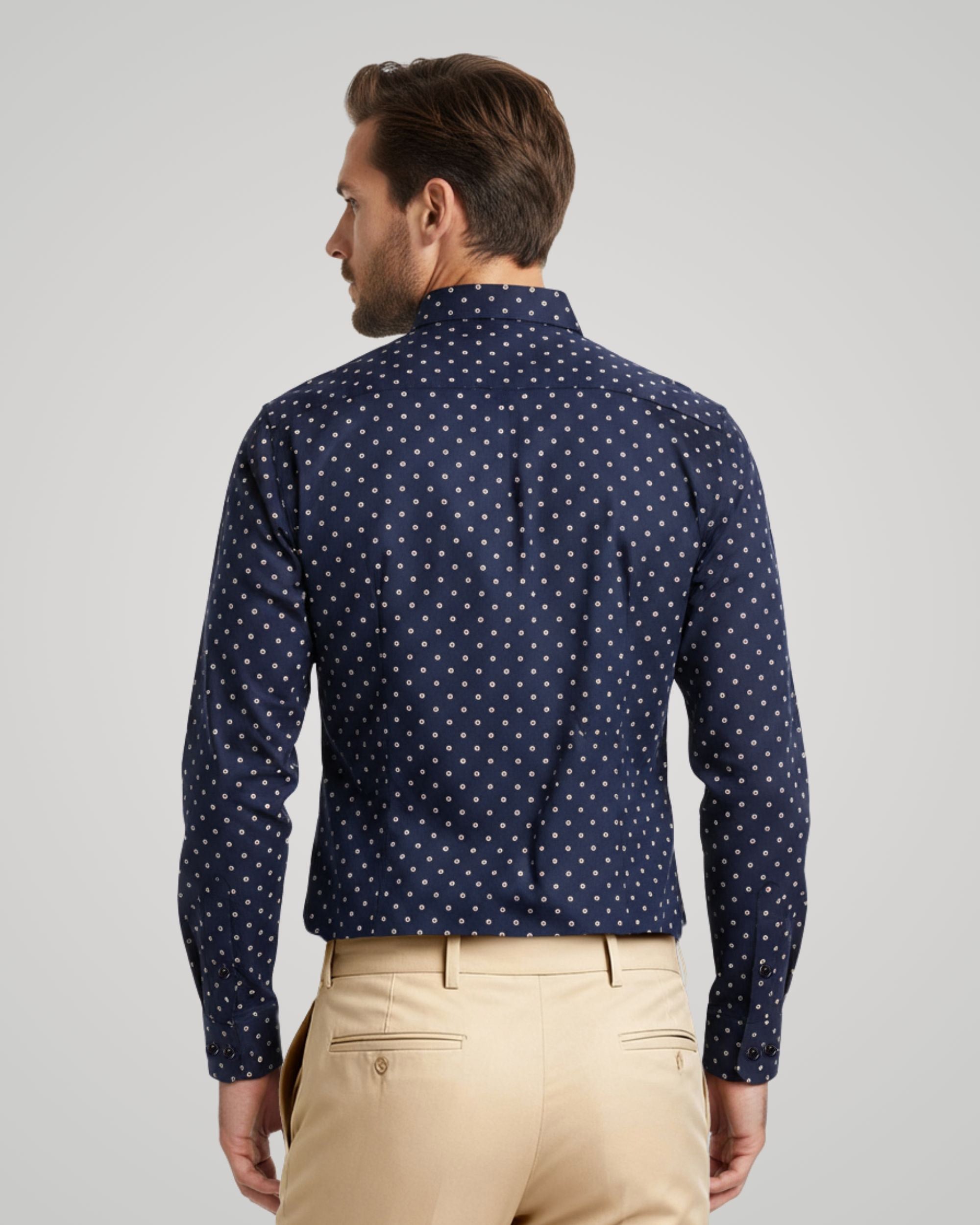 Long Sleeve Printed Satin Shirt