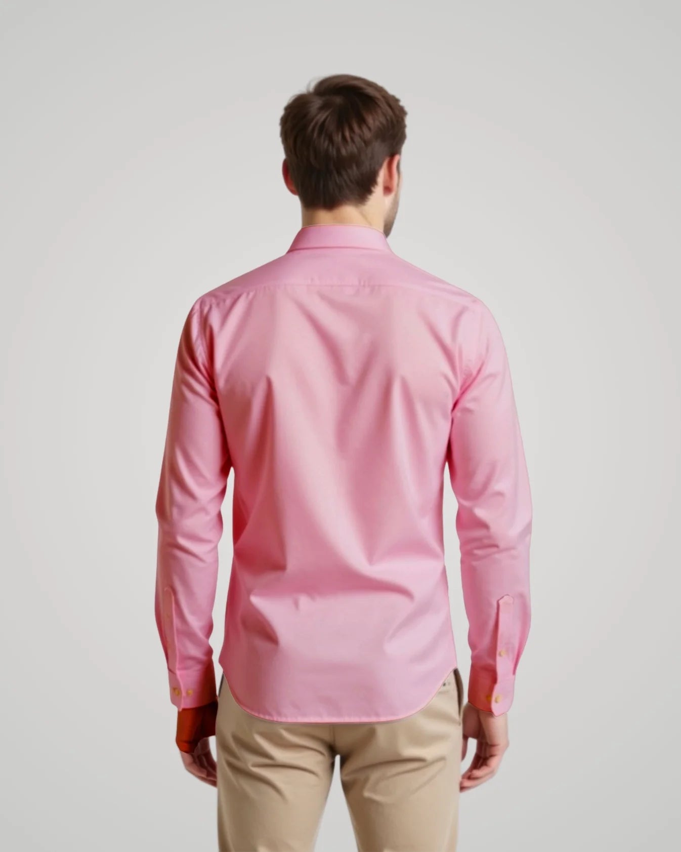Long Sleeve Pink Twill Shirt