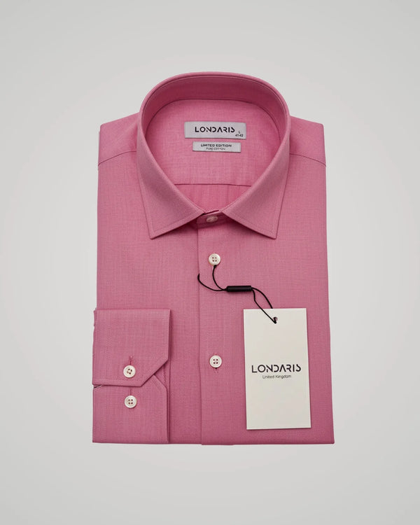 Long Sleeve Pink Twill Shirt