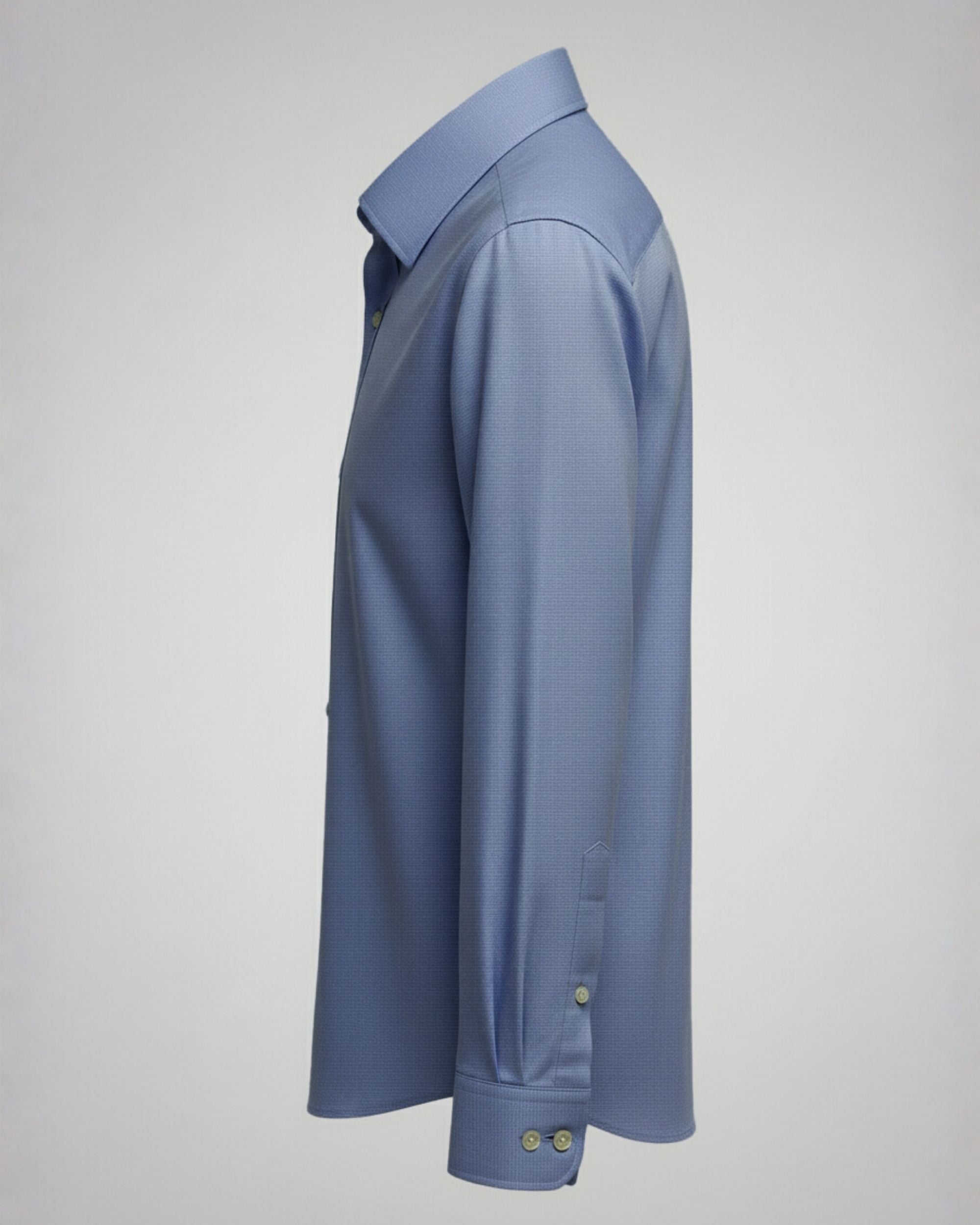 Long Sleeve Dusty Blue Twill Shirt