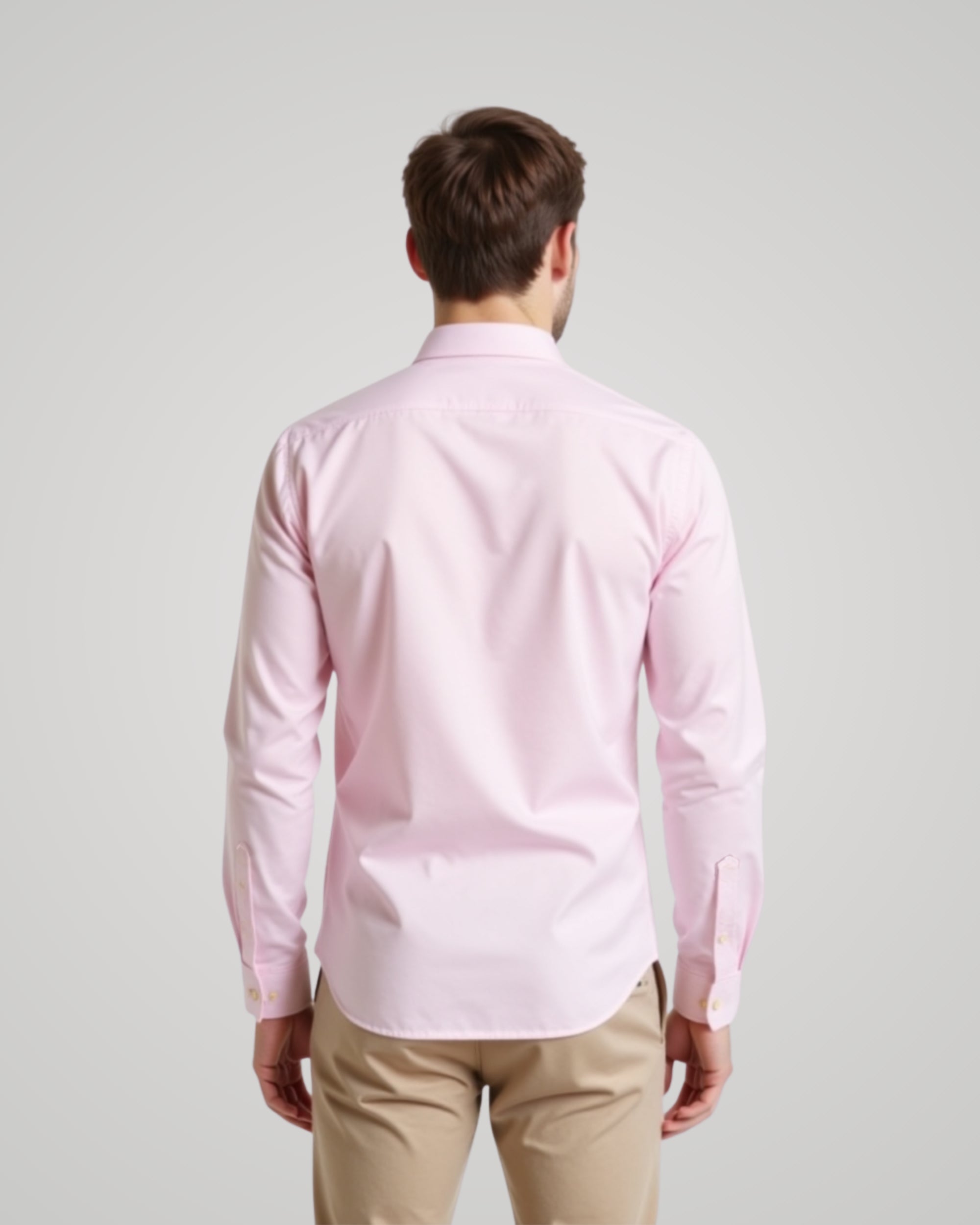 Long Sleeve Regular Light Pink Oxford Shirt