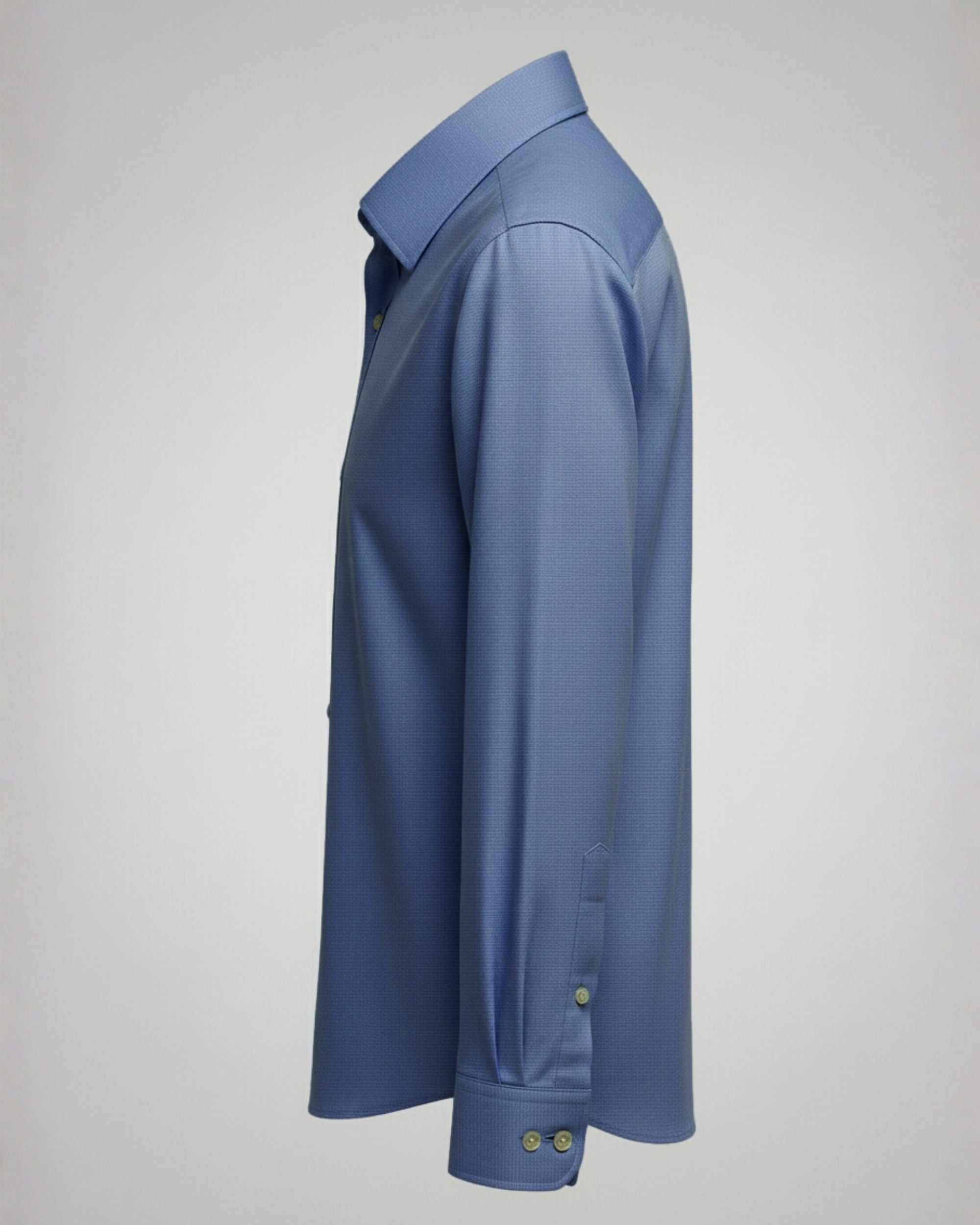 Long Sleeve Steel Blue Poplin Shirt