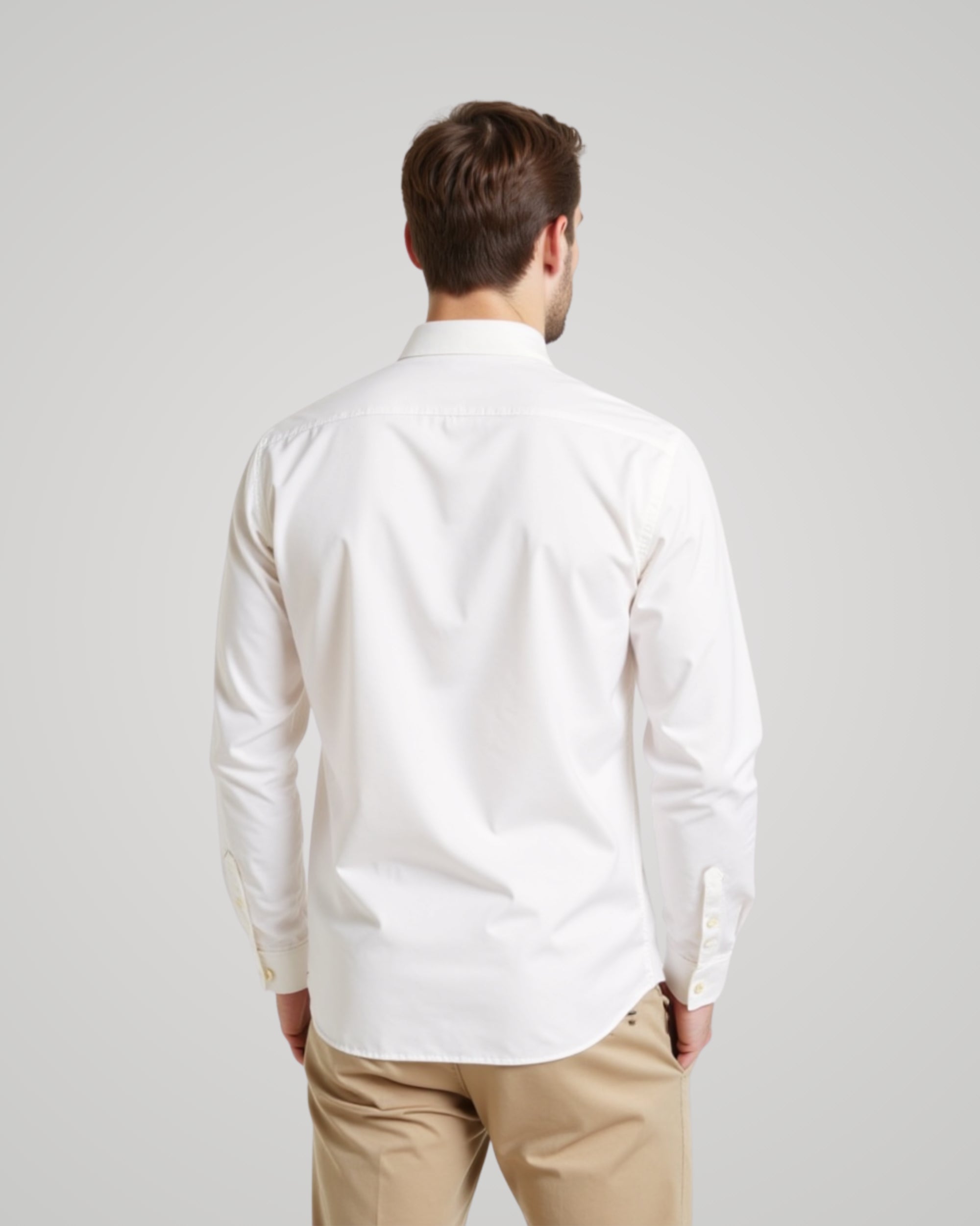 Long Sleeve Soft White Oxford Shirt