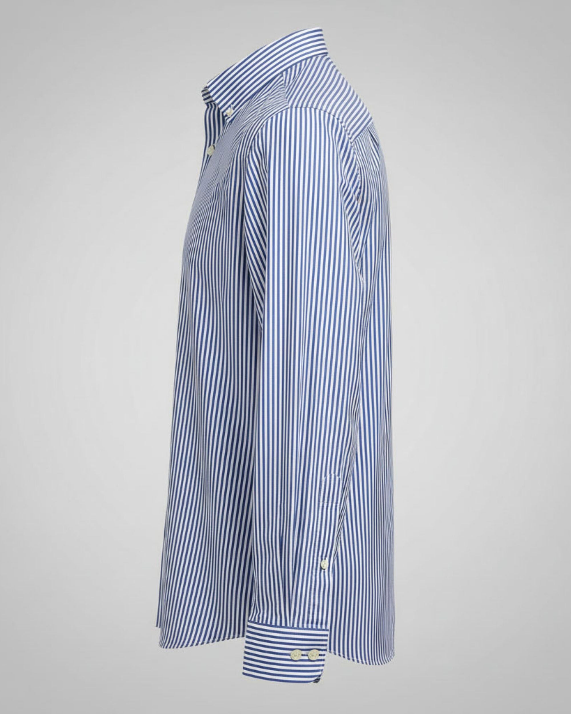 Long Sleeve Steel Light Blue Striped Shirt