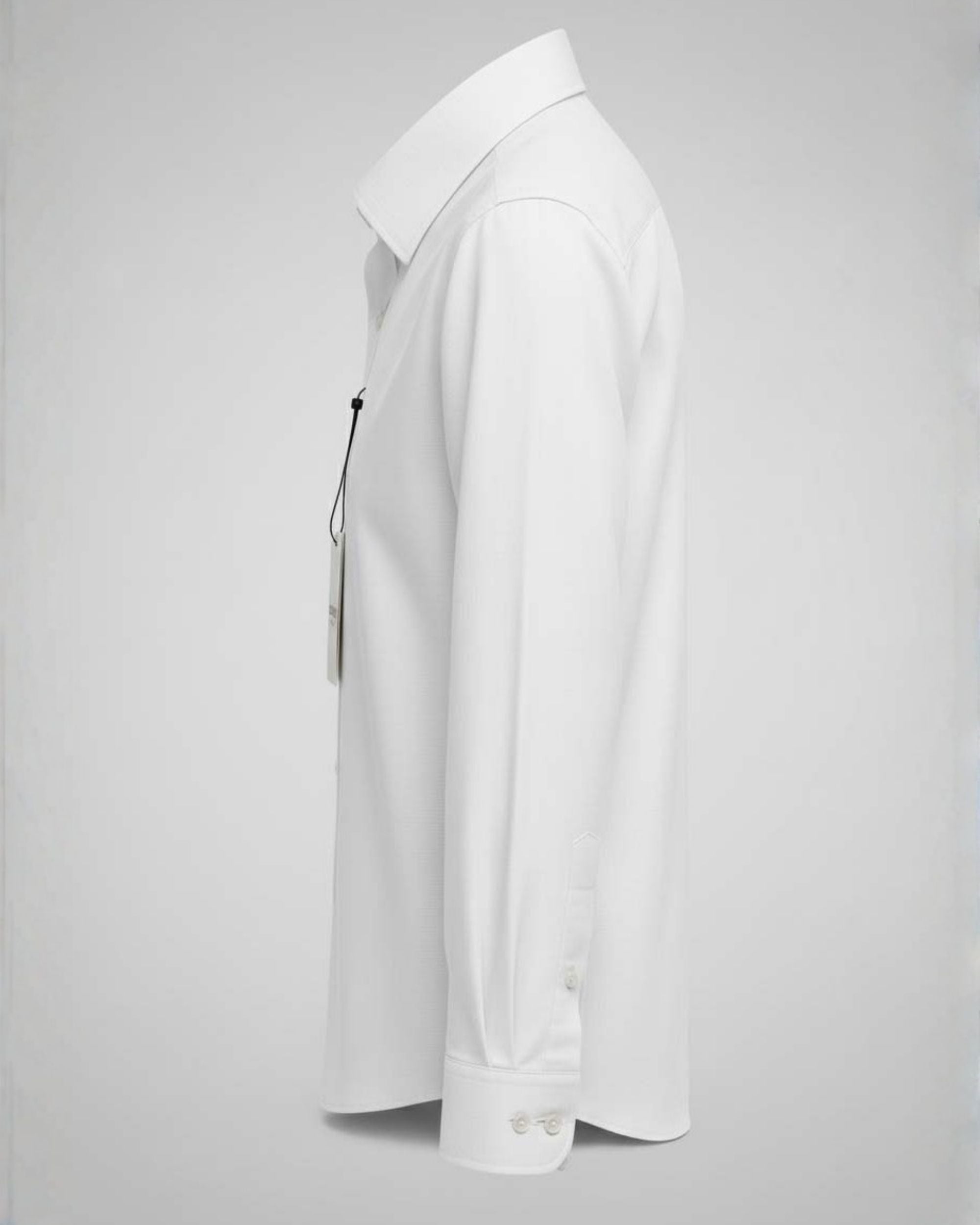 Long Sleeve Dark Ecru Satin Shirt