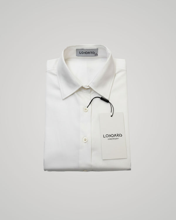 Long Sleeve Ecru Twill Shirt