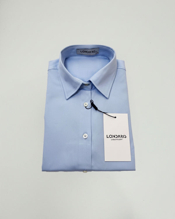 Long Sleeve Denim Blue Oxford Shirt