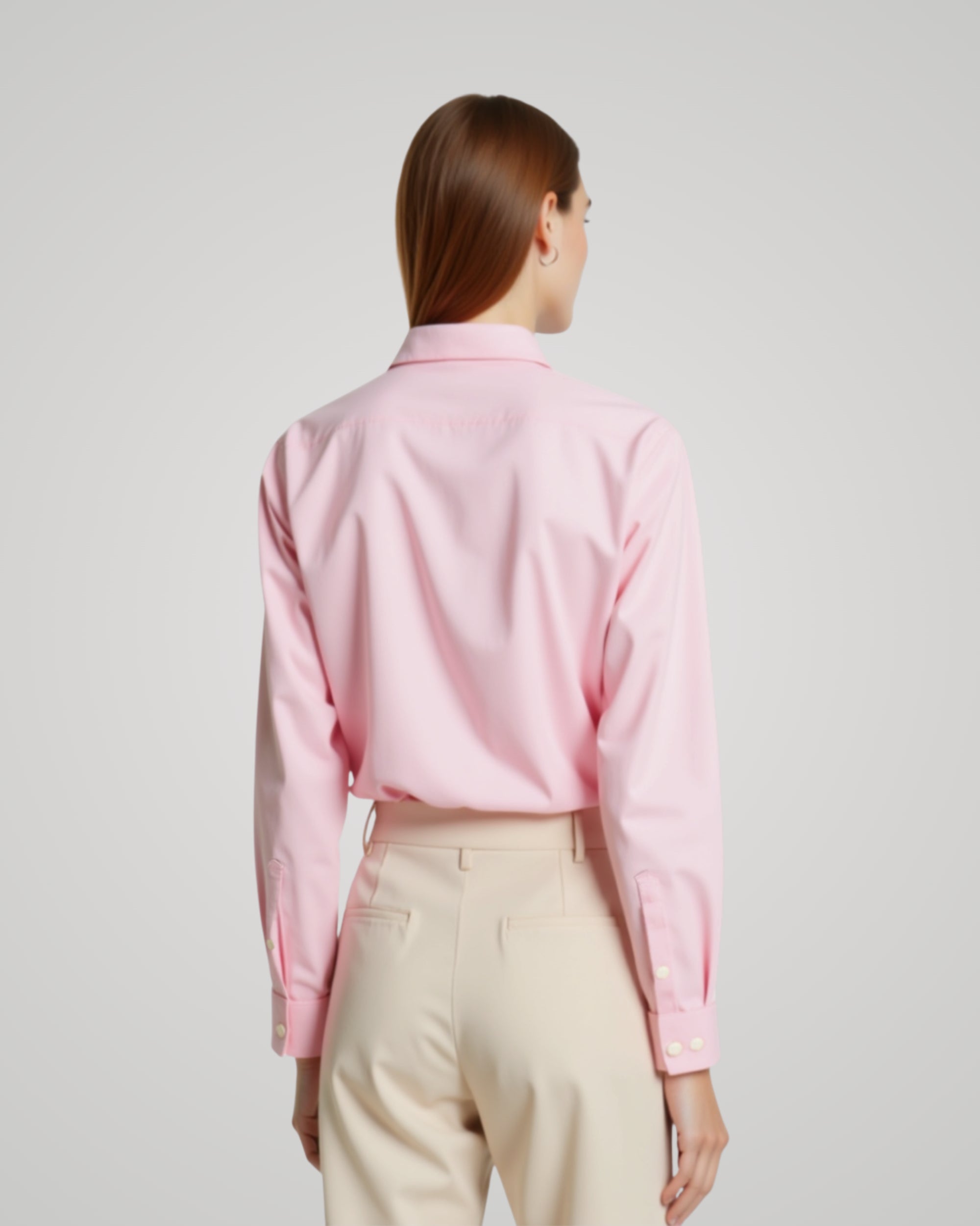 Long Sleeve Dusty Rose Poplin Shirt