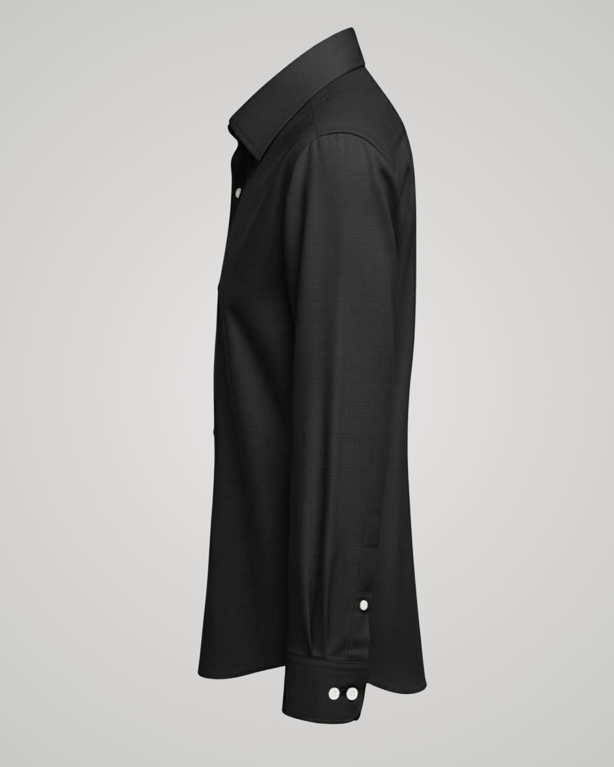 Long Sleeve Black Satin Shirt