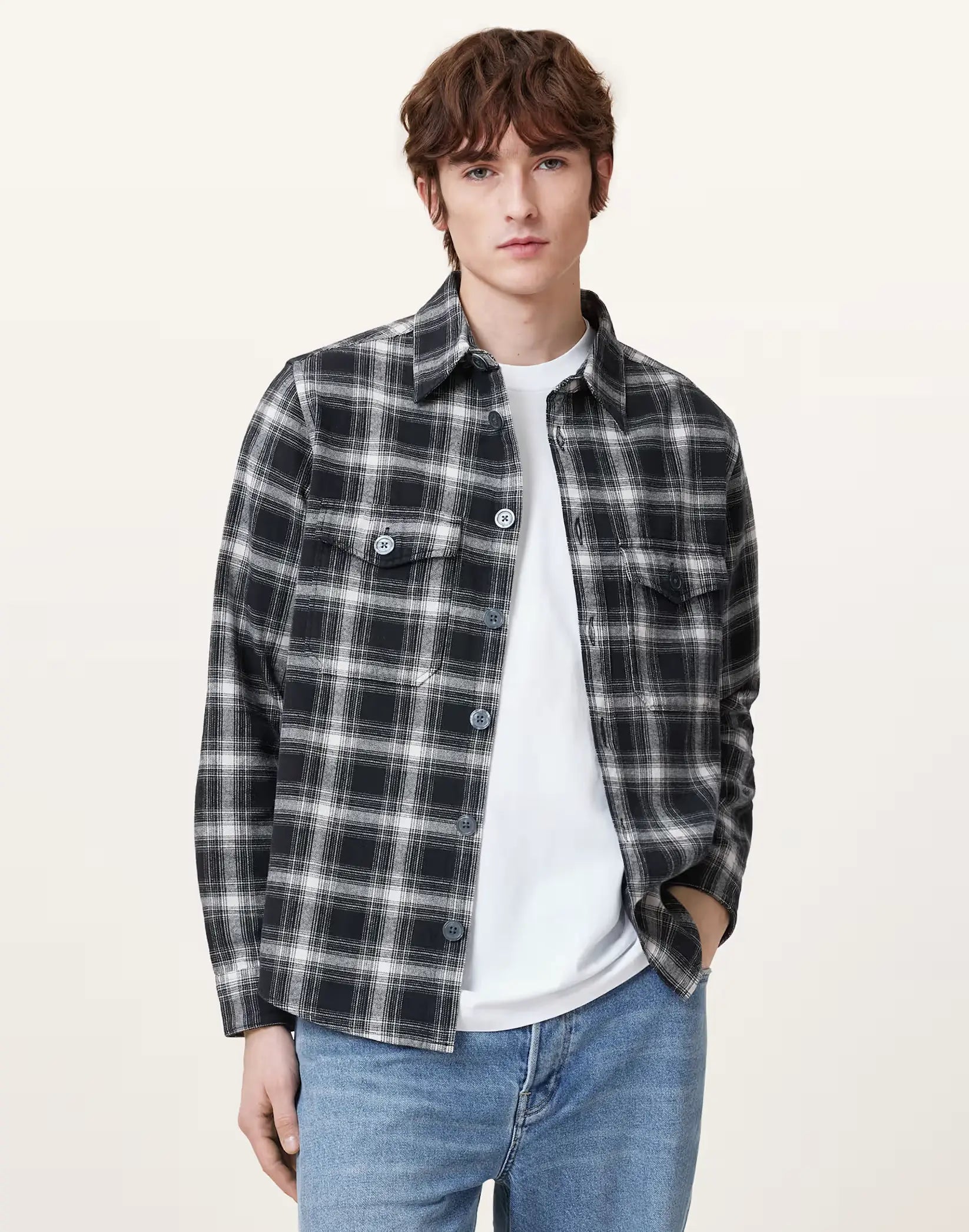 Hamura Checked Relaxed Fit Shirt