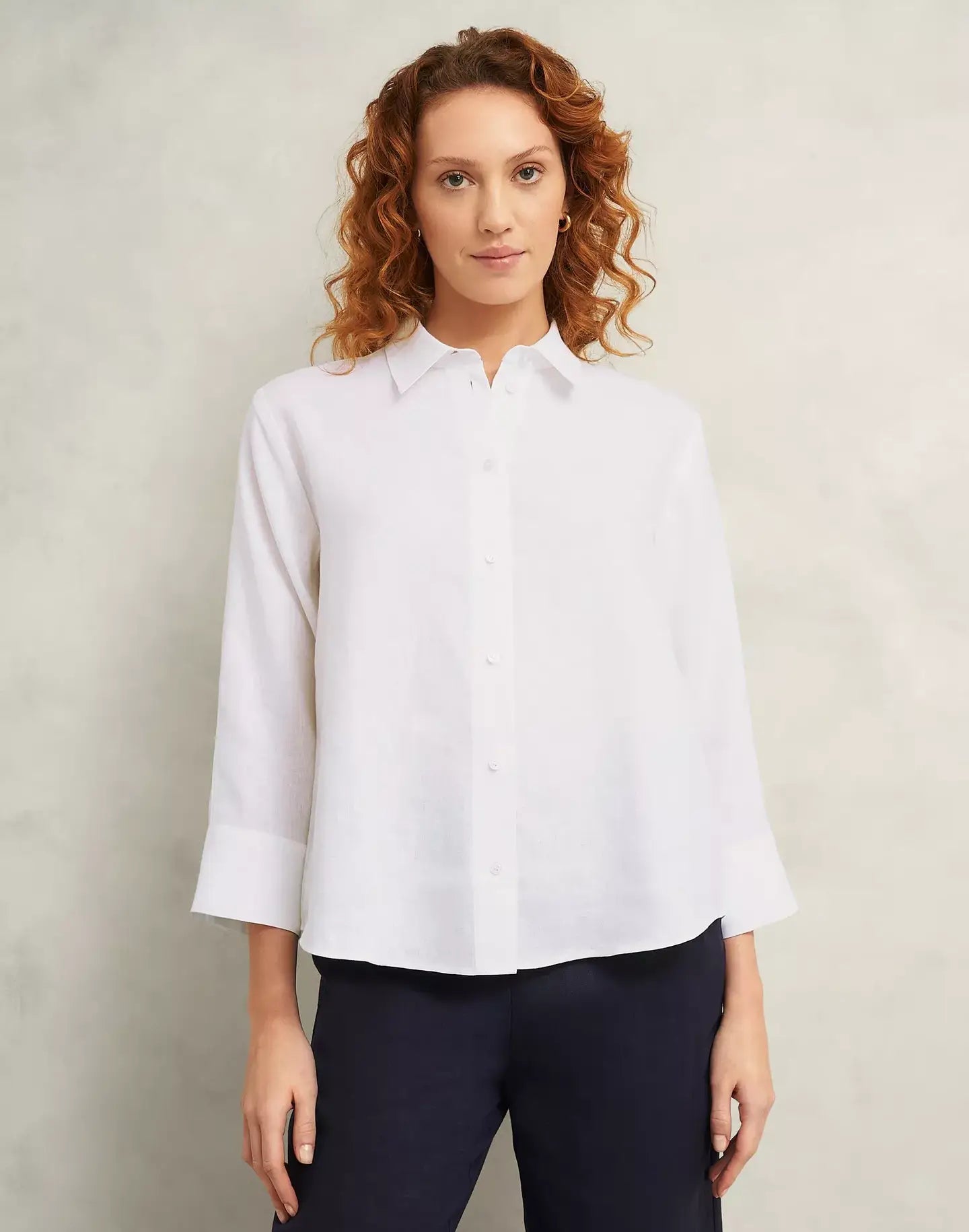 Vita Linen Three Quarter Sleeve Shirt