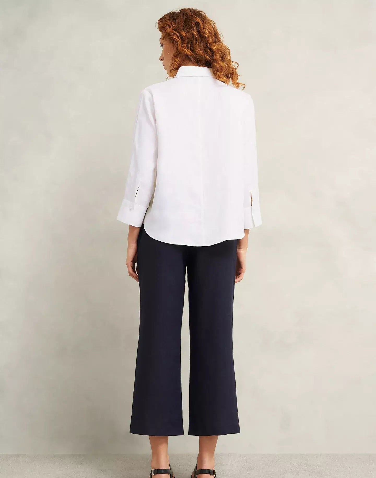 Vita Linen Three Quarter Sleeve Shirt