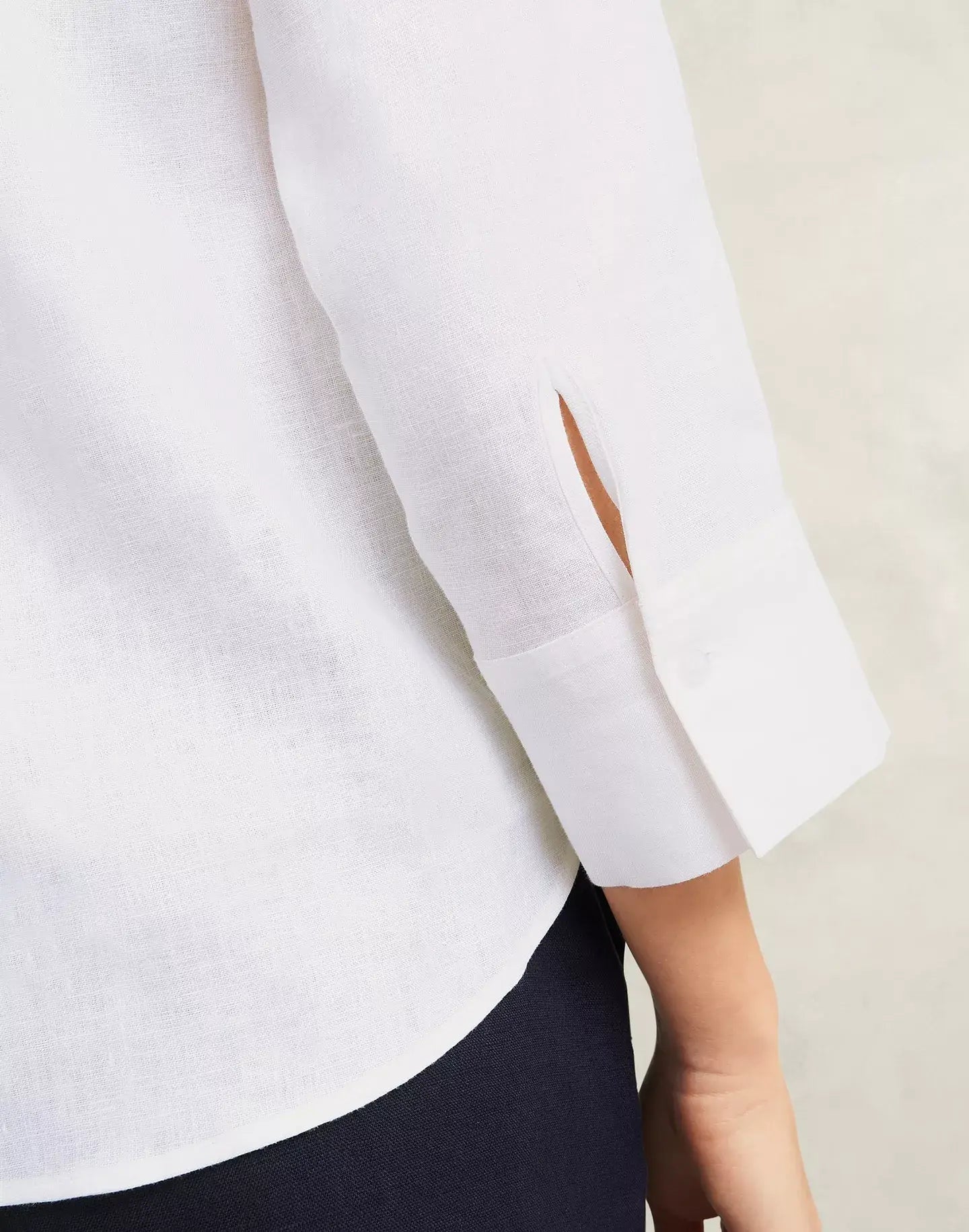 Vita Linen Three Quarter Sleeve Shirt